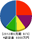 庭勇 貸借対照表 2012年6月期