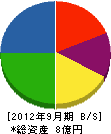 北沢建設 貸借対照表 2012年9月期