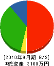 田辺組 貸借対照表 2010年9月期