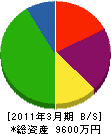 三栄工業 貸借対照表 2011年3月期