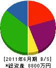 佐々木工務店 貸借対照表 2011年6月期