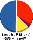 三井造船プラントエンジニアリング 貸借対照表 2009年3月期