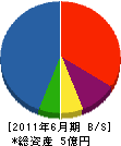 佐々木建設 貸借対照表 2011年6月期