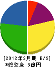 東亜鑿泉工業 貸借対照表 2012年3月期