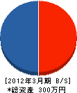 神戸興産 貸借対照表 2012年3月期