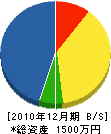 岩井設備工業 貸借対照表 2010年12月期