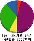 阿賀電設 貸借対照表 2011年6月期