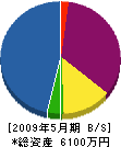 丹花工業 貸借対照表 2009年5月期