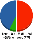 石川設備 貸借対照表 2010年12月期