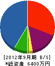 飛龍総合建設 貸借対照表 2012年9月期
