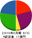 福岡 貸借対照表 2010年6月期
