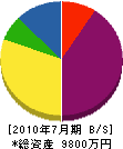 阪神器化学 貸借対照表 2010年7月期