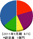 岡塗装工業 貸借対照表 2011年9月期