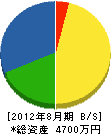 阪神設備 貸借対照表 2012年8月期