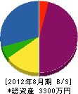 柴田電機 貸借対照表 2012年8月期