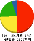 新井水道 貸借対照表 2011年6月期