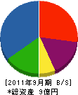 大曽根建設 貸借対照表 2011年9月期