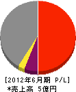横浜化工建設 損益計算書 2012年6月期