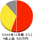 小野崎塗装工業 損益計算書 2009年12月期