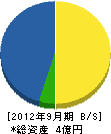 藤田建設 貸借対照表 2012年9月期