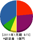 日化工材 貸借対照表 2011年1月期