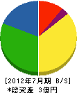 木川道路 貸借対照表 2012年7月期