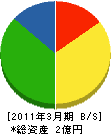薮崎設備工業 貸借対照表 2011年3月期