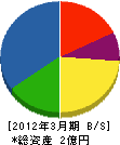 伊藤水道建設 貸借対照表 2012年3月期