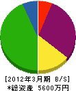 辻井組 貸借対照表 2012年3月期