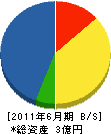 佐々木土建工業 貸借対照表 2011年6月期