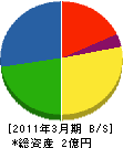 桐田工業 貸借対照表 2011年3月期