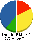 吉田組 貸借対照表 2010年6月期
