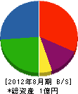 三慶工業 貸借対照表 2012年8月期