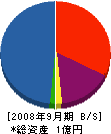 中山工務店 貸借対照表 2008年9月期