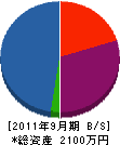 藤井造園 貸借対照表 2011年9月期