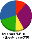 小川電機設備 貸借対照表 2012年9月期