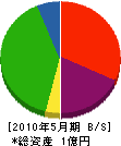 下田組 貸借対照表 2010年5月期