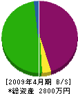 岡田建材店 貸借対照表 2009年4月期