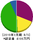 佐々木建設 貸借対照表 2010年3月期