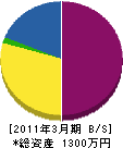 小川造園 貸借対照表 2011年3月期