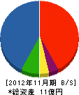 藤沢総合設備 貸借対照表 2012年11月期