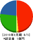 伊豆原建設 貸借対照表 2010年8月期