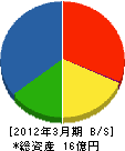 関西土木 貸借対照表 2012年3月期