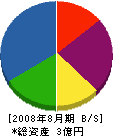 日本パーク 貸借対照表 2008年8月期
