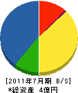 ＊田電機 貸借対照表 2011年7月期