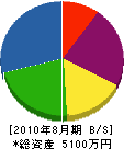 渡辺土木 貸借対照表 2010年8月期