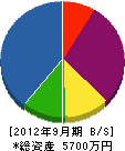須藤造園 貸借対照表 2012年9月期