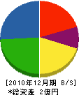 岡村建設 貸借対照表 2010年12月期