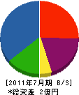 貴津 貸借対照表 2011年7月期