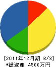 細川建設 貸借対照表 2011年12月期